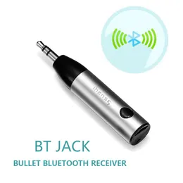 1st Mini Wireless Bluetooth Car Kit Hands 3 5mm Jack Bluetooth Aux Audio Mottagare Adapter med MIC för högtalare Telefon263G