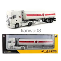 Diecast Model Cars 150 Scale Tank Container Transport Truck Diecast Alloy Toy Vehicle Model Engineering Toy Car Educational Collection Gift Kid x0731