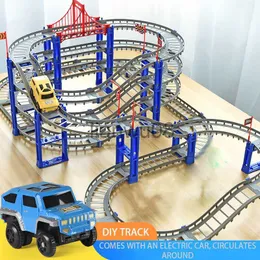 DIECAST Model Cars Tracty wyścigowe dla chłopców tworzą konstrukcję Elastyczny pojazd budowlany na tory odpowiedni do prezentu urodzinowego dla dzieci w wieku od 3 do 9 x 0731