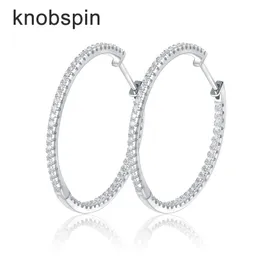 Stud KnobSpin Loop Earrings for Women 925 Sterling Sliver 1 2mm D VVS1 Lab Grown Diamond Ear Studs Fine SMEEMBY Gift 230729
