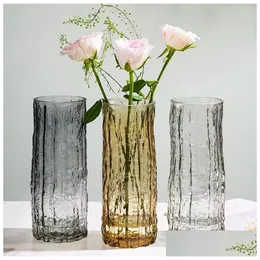 Vases European Simple Creative Transparent Colorf Glass Vase Living Room Tabletops Smallmouth Home Flower Crafts Decor Drop Delivery G Dhkww