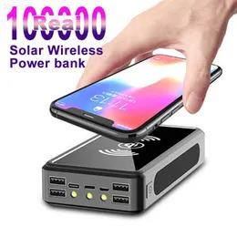 Power Power Banks Wireless 30000mAh Bank Power Portable Fast Charging Solar Powerbank 4 USB Travel Battery for iPhone Xiaomi Samsung L230731