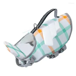 Dog Apparel Floating Vest Beach Clothes Head Support Design Anti-choking Water Swimsuit With Rescue Handle For Boating