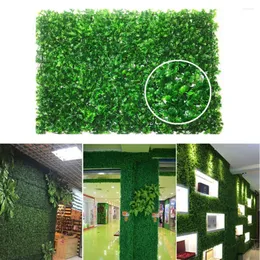 Decorative Flowers 24"x16" Artificial Boxwood Hedges Panels Grass Backdrop Wall UV Protected Greenery For Outdoor Garden Decor