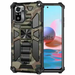 携帯電話のケースXiaomi Mi 11t Pro Redmi Note 11 Pro Plus Note 10 Armor Shockproof Coque Protective Phone Case Cover X0731の携帯電話迷彩ケース