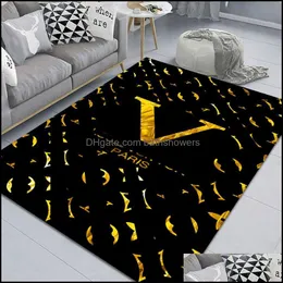 Carpets High Quality Carpet 3D Printed Foot Mat Parlor Living Room No-Slip Calssic Pattern Top Rugs Drop Delivery Home Garden Textiles Dhfzl