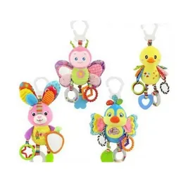 Old Cobbler 2021 Baby room supplies decoration Bed pendant Elephant Octopus plush Cartoon animals bell hanging soothing toy Cart RattleZZ