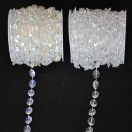30 metri di cristallo di diamante perline acriliche rotolo appeso ghirlanda filo matrimonio compleanno decorazioni natalizie tenda fai da te WT0522370