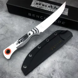 2023 Benchmade 15500 Hunt Meatcrafter Фиксированный нож Blade CPM-S45VN Сатиновые лезвия Полная ручка G10 Двухцветная ручка G10 ежедневно переносить острые прямые ножи для лезвия