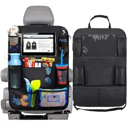 Organizador trasero para asiento de coche, 2 uds., 9 bolsillos de almacenamiento con pantalla táctil, soporte para tableta, Protector para niños, accesorios 244S