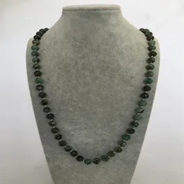 ST0296 Причудливые ожерелья бохо для женщин 8 -мм африканского бирюзового ожерелья в 38 дюймах Персонализированные каменные украшения207T