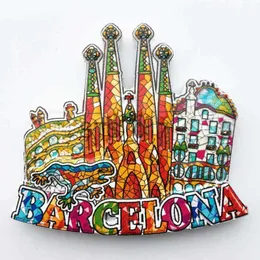 Magnete Frigo 3D Malaga Andalusia Spagna - Souvenir Artigianale In Resina, 9x3,3 Cm