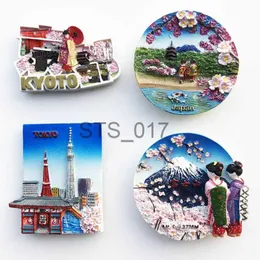 Kylmagneter Japan Kylskåp Magneter Mount Fuji Tokyo Kyoto Turist Souvenir Craft Gifts Harts Magnetic Refrigerator Sticker Home Decoration X0731