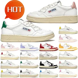 designer shoes Autry running shoes casual shoes for men women designer sneakers Black White Panda Pink yellow green Fuchsia Golden Silver Suede Leather 36-45