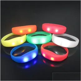 Party Decoration Led Sile Glow Bracelet Boosting Props Concert Wrist Drop Delivery Home Garden Festive Supplies Event Dhmeh