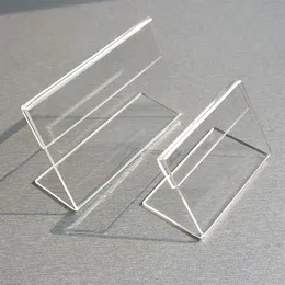 Acrylic T1 3MM Clear Plastic Table Sign Sign Tag Table Display Paper Paper Mostuds LAME LAPE SMALL