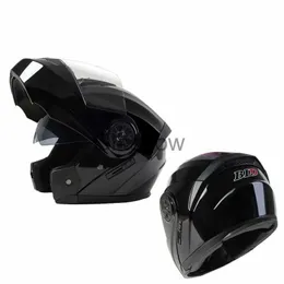 Motorcykelhjälmar Män kvinnor Racing Modular Dual Lens Flip Up Helmet Full Face Safety Motorcykel Hjälm Casco Capacete Dot Casque Moto X0731