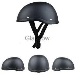 Cascos de motocicleta Casco de motocicleta para Harley Vintage Half Face Casco para MTB Bike Cruiser Scooter Matte Black Cascos Accesorios Casco Moto x0731