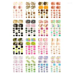 Nail Art Kits 22 Sheets Toenail Polish Strips For Women Toe Stickers Full Wraps Drop