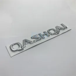 Letras 3D emblema emblema porta traseira do carro adesivo para Nissan Qashqai logotipo cromo prata placa de identificação traseira Deca212V