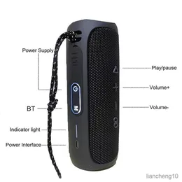 Alto-falantes portáteis Flip 6 sem fio Bluetooth à prova d'água baixo estéreo música tweeter portátil festa de viagem ao ar livre R230731