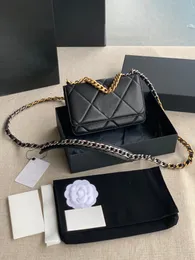 10a Super Original Quality19cm Women Chain Wallet Real Leather Caviar Lambskin Woc Shoulder Bag Luxurys Designers Väskor Klassiska hangbags Fashion Purse med Box