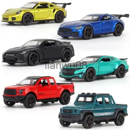 Diecast Model Cars 136 Pull Back Alloy Simulation Toy Car Model 911 GTR Raptors Sports Ordroad Road Diecasts Kids Toys Mehicles for Children Boys Gift x0731