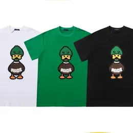 Summer popular high street cotton T-shirt sports casual Duckling T-shirt men and women 3d printed casual T-shirt three colors