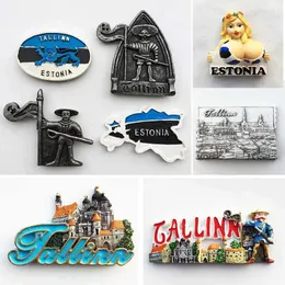 Magnete Da Frigorifero 3D A Forma Di Mappa Estonia – 7x4 Cm – Souvenir In Resina