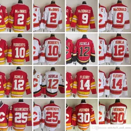 1980 film vintage hockey 12 jarome iginla maglie ccm ricamo 2 al macinnis lanny mcdonald gary roberts teoren fleury joe nieuwendyk mike vernon jersey retro