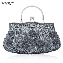Evening Bag Clutch Ladies Beads Wedding Party Bridal Embroidered Handbag Solid Retro Small Mini Wallets 230729