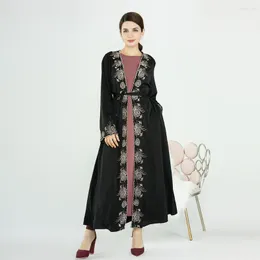 Ethnic Clothing Recommend Islamic Groups Muslim Woman Dress Slight Strech Casual Polyester Satin Regulai Fit Dresses Tax Products Turkey