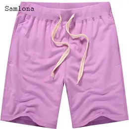 Shorts Masculino Samlona Plus Size Masculino Running 2023 Verão Cintura Elástica Sexy Patchwork Masculino Casual Calça Curta de Praia 230731