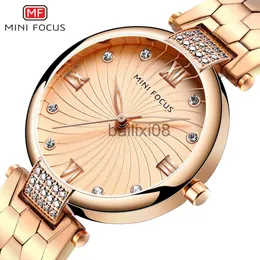 Inne zegarki Mini Focus marka luksusowa moda kwarcowe zegarki damskie sukienka zegarek na rękę damską Rose Gold RELOJ MUJER DAMES HORLOGES J230728