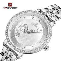 Other Watches Luxury Brand NAVIFORCE Women Watch Fashion Elegant Ladies Quartz Wristwatch Creative Dial With Diamond Waterproof Clock Brelet J230728