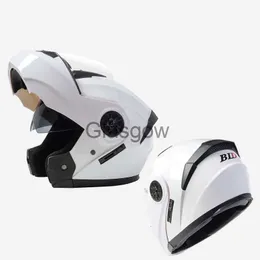 Hełmy motocyklowe modułowe odwrócenie podwójnego soczewki Hełm Moto Kondensje Motorbike Riding Riding Full Face Helmet Kask Motocyc Klowy Motos X0731