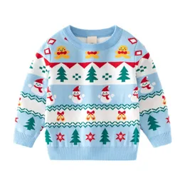 Pullover Festive Fawn Delight Christmas Knit tröja för småbarn 2 8 år barns kläder 230731