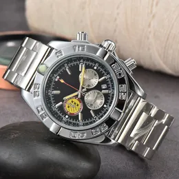 2023 men's luxury waterproof wristwatch men's timing multi-functional non-embroidered steel band wristwatch band calendar quartz watch atmosphere