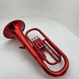 B Platt 3-Key Tenor Horn Trumpet Mässingsinstrument Anpassad logotyp med fallstillbehör