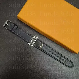 Top Designer Straps Watchbands For Apple Watch Band 45mm 42mm 38mm 40mm 41mm 44mm 49mm Bands Leather Strap Armband Fashion L Flower Black Wristband Iwatch 8 7 6 5 4 3 2 1