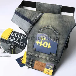 Mäns jeans 2023 Thin Sulee Brand Slim Fit Spring Summer Men's Jeans Casual Elastic Denim Pants Manliga byxor Färger Lyxkläder J230728