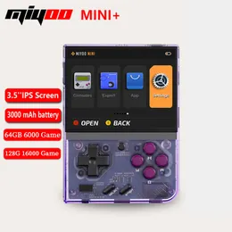 Portabla spelspelare Miyoo Mini Plus Handheld Retro Video Palyers Console 3 5 Inch HD Screen Gaming PS1 Emulator med glasfilm 230731