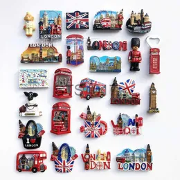 Fridge Magnets British Tourist Souvenirs Magnetic Refrigerator Resin Decorative Crafts Gifts Decoration Maison x0731