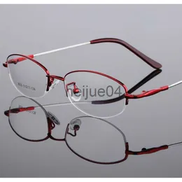 Armação de óculos Chegaram novos óculos transparentes para mulheres Óculos Óculos de vidro transparente Highend Titanium Memory Metal Semirim Frame Óculos x0731