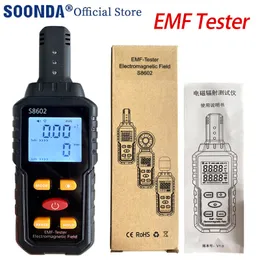 Testerzy promieniowania 3 w 1 inteligentne cyfrowe elektromagnetyczne pole detektora promieniowania Tester EMF Miernik przenośny licznik Dozymetr Dozymetru 230731