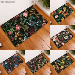 Halılar yeni yumuşak kapı mat ins stil çiçek baskılı banyo halılar paspaslar zemin kilimlerinde mutfak oturma odasında kayma anti-kayete karşı tapis r230731