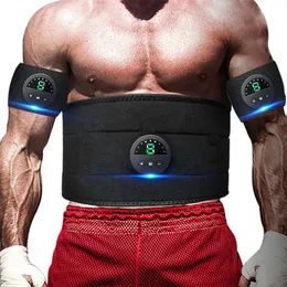 Andra massageföremål EMS Electric Abdominal Body Slimming Belt Midjeband Smart Abdomen Muscle Stimulator ABS Trainer Fitness Lossk Fett Burn 230731