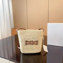 Телефон кросс -кубик дизайнер кошелек роскошная сумочка винтажная соломенная сумка для плеч женщинам летняя плетена
