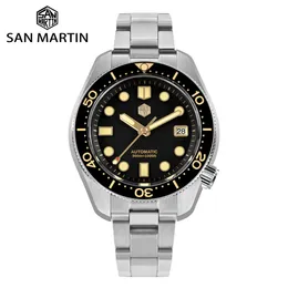 Outros relógios San Martin 2023 44mm Vintage MM300 Men Diving Watch NH35 Dial Sapphire mecânica automática 300m C3 Reloj 230729