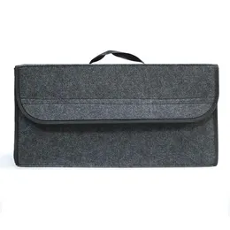 Bärbar stor anti Slip Compartment Boot Storage Organizer Tool Bag Car Storage Bag Car Trunk Organizer Soft Felt Box231R